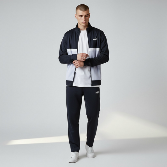 Puma Enssemble Poly Colorblock Suit Navy