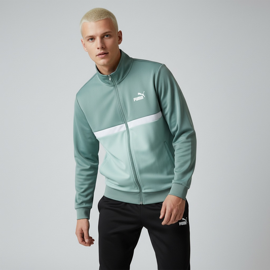 Puma Enssemble Poly Colorblock Suit Green