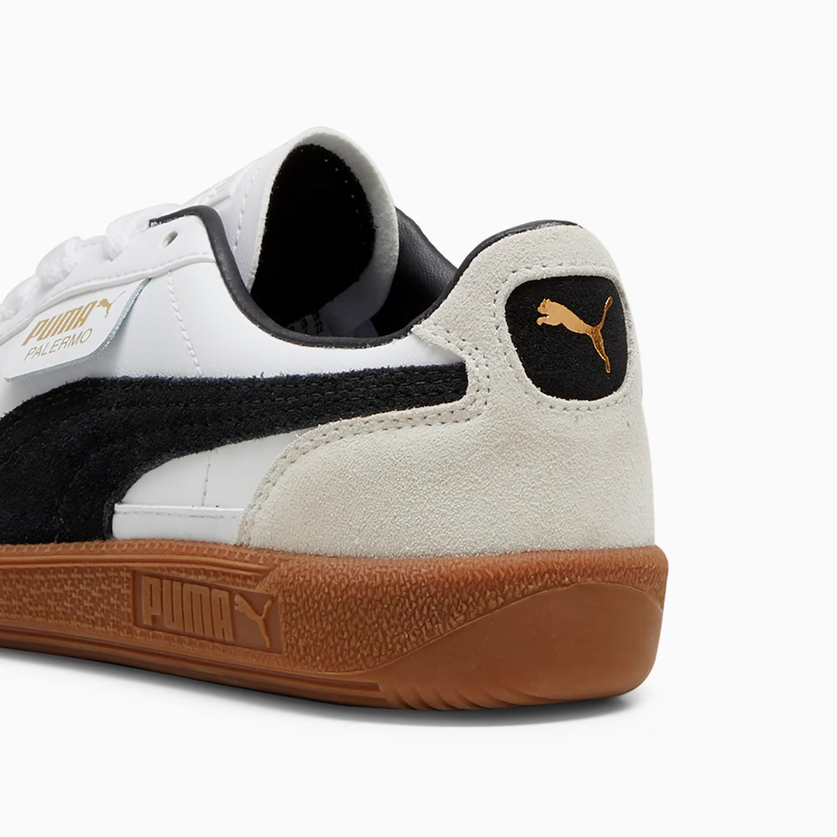 Puma Palermo Lth Jr White-Vapor Gray-gum