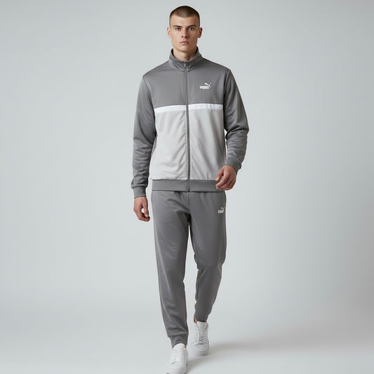 Puma Enssemble Poly Colorblock Suit Gray