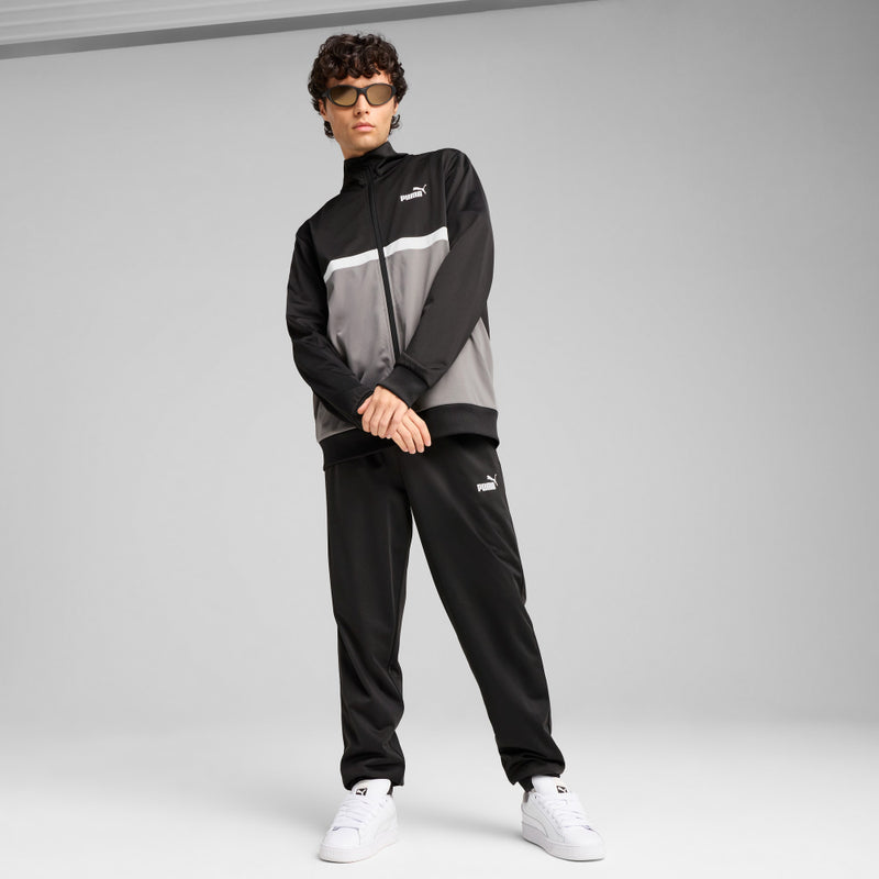 Puma Enssemble Poly Colorblock Suit Black Gray