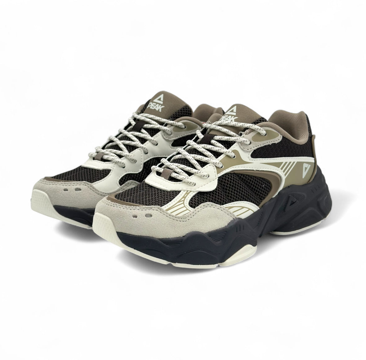 Peak Casual Shoes WHITE BROWN
