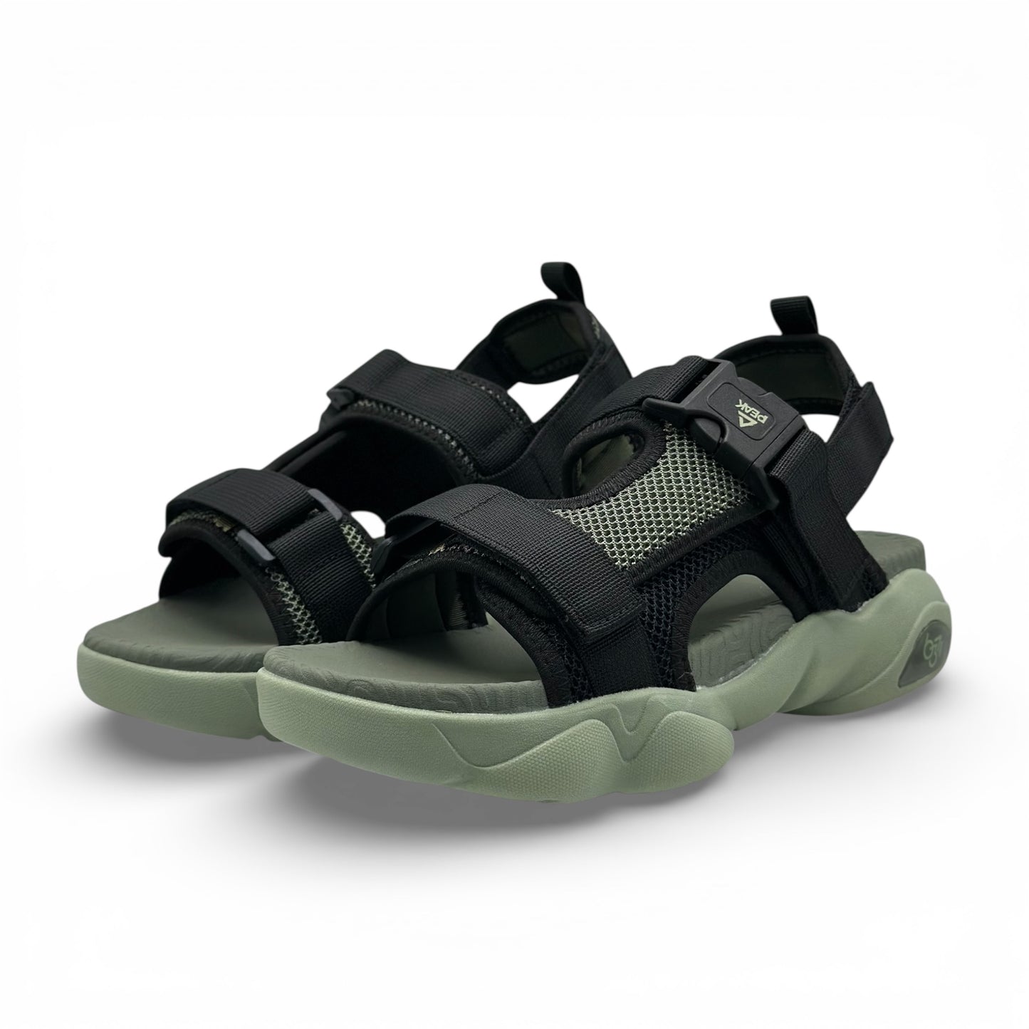 Peak Sport Sandals BLACK/OLIVE GREEN