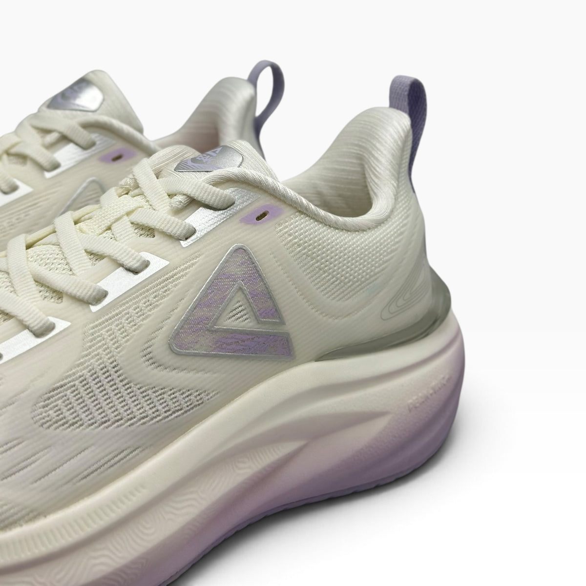 Peak Cushion Breathable Running Shoes WHITE/PURPLE