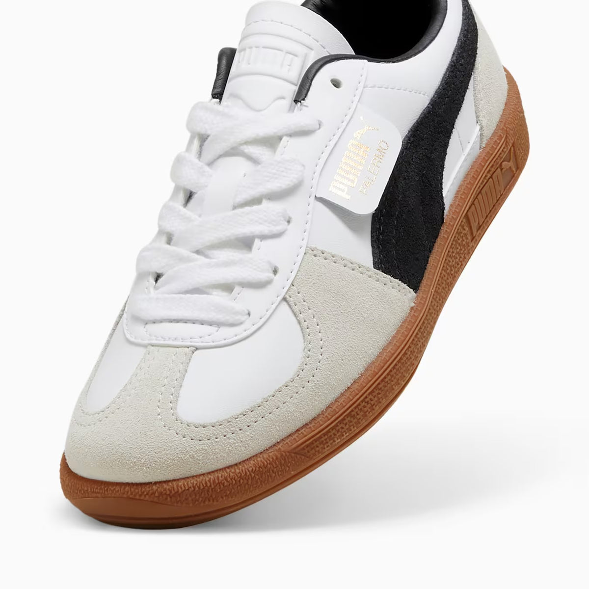 Puma Palermo Lth Jr White-Vapor Gray-gum