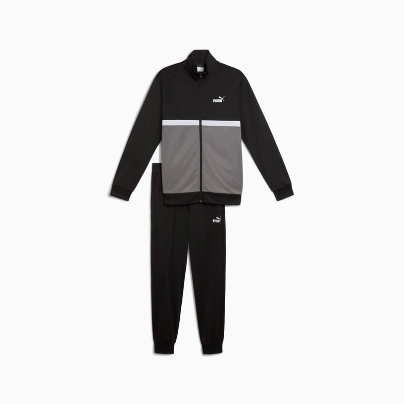 Puma Enssemble Poly Colorblock Suit Black Gray