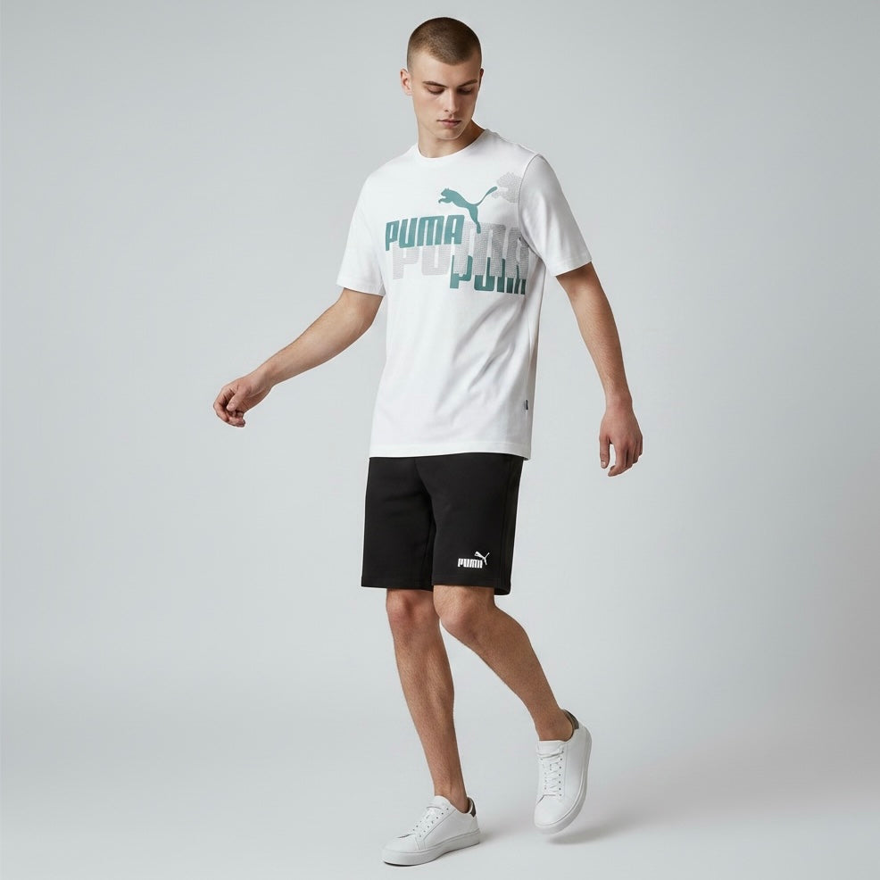 Enssemble PUMA ESS+ LOGO Power White Green