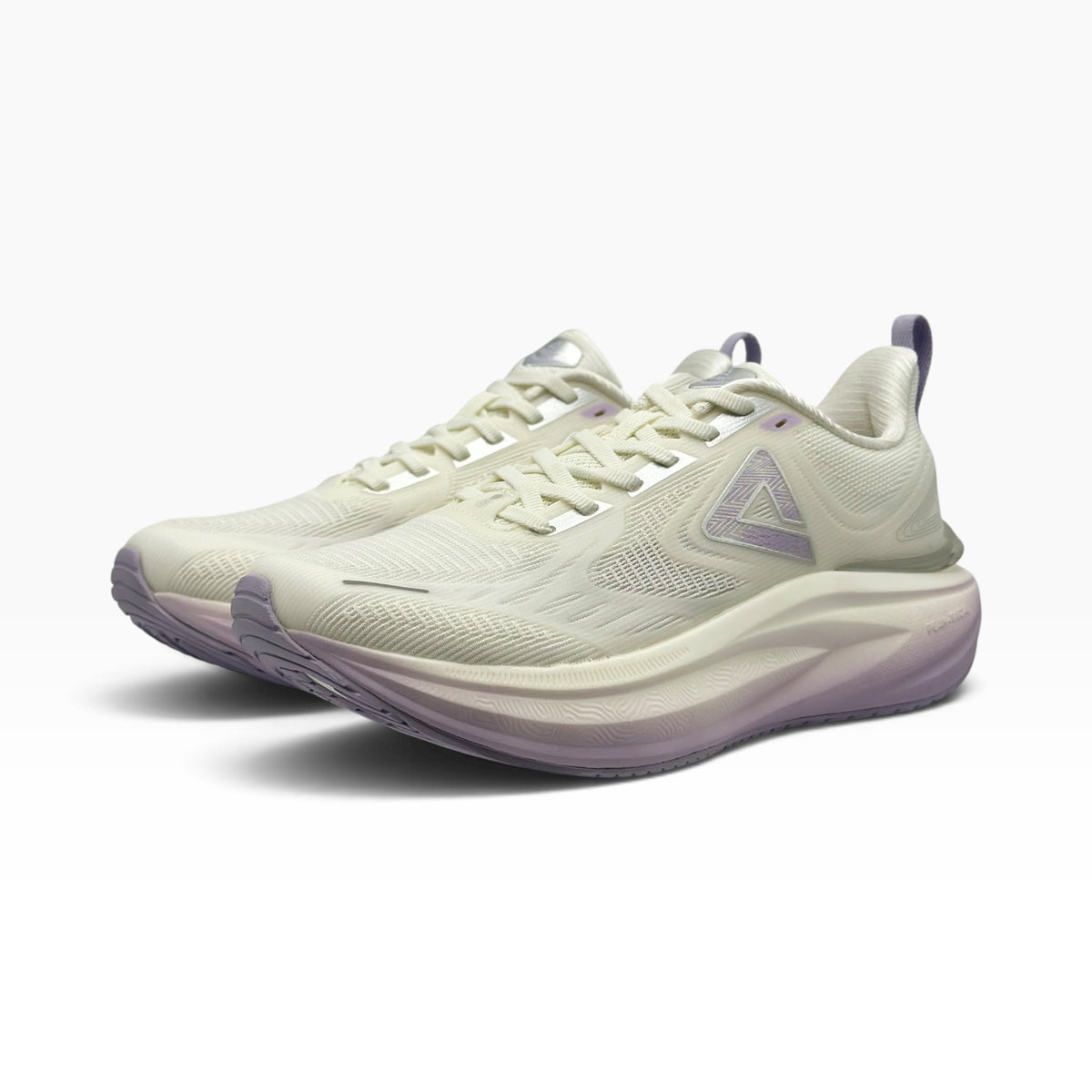 Peak Cushion Breathable Running Shoes WHITE/PURPLE