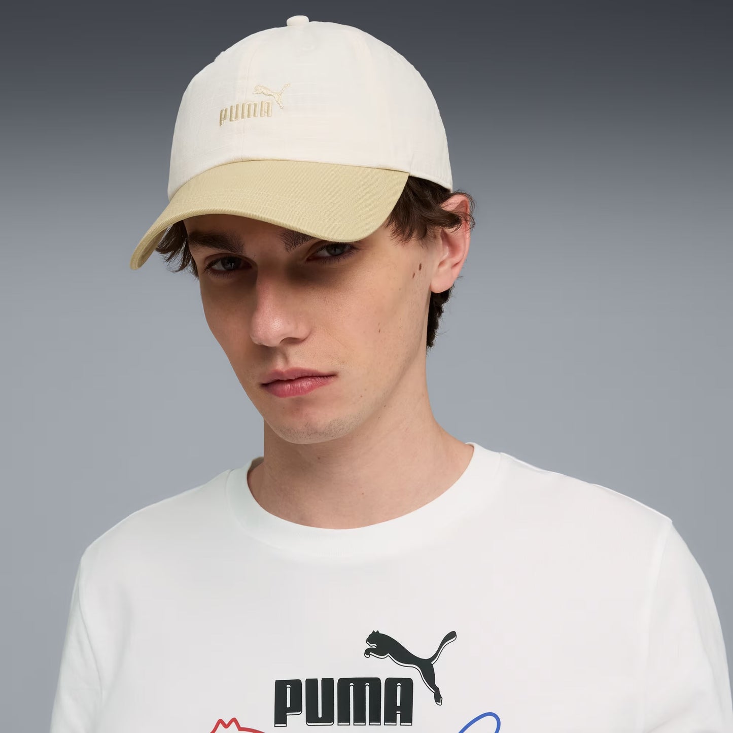 Puma ESS No. 1 Colour Block Dad Cap Beige