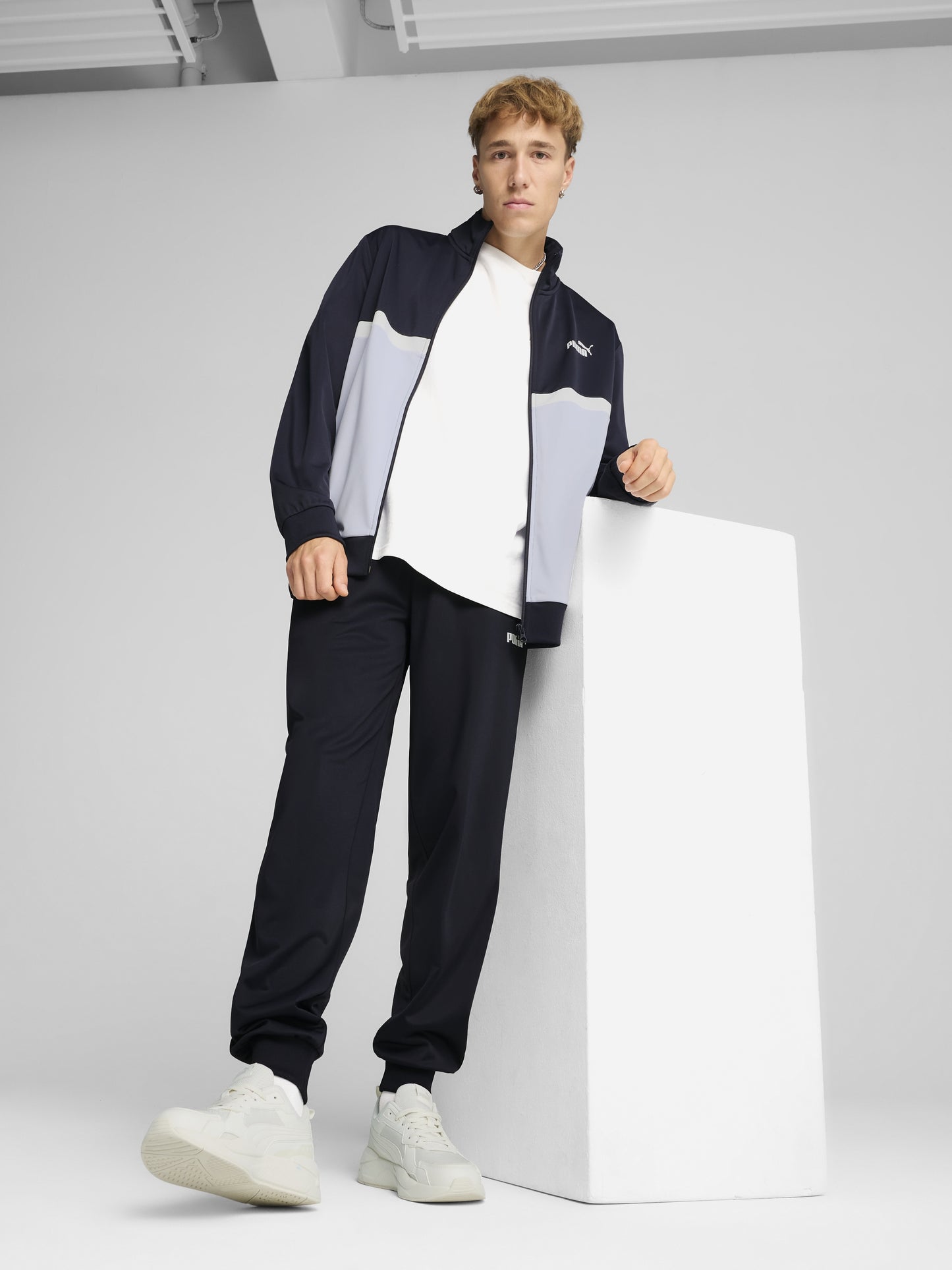 Puma Enssemble Poly Colorblock Suit Navy